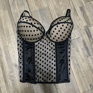 Kardashion kollection intimates polka dotted corset top